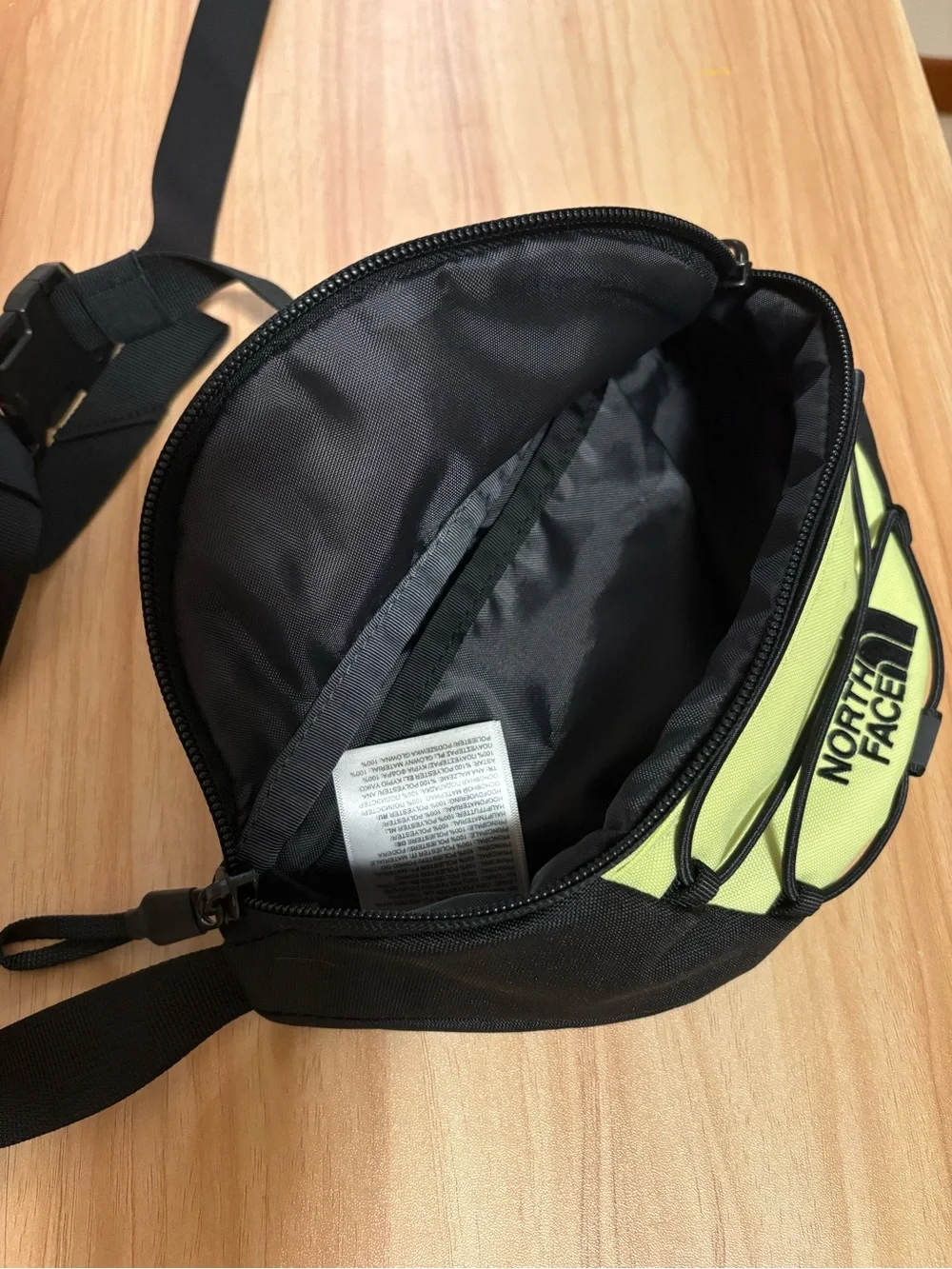 The North Face Neon Yellow and Black Waist Pack